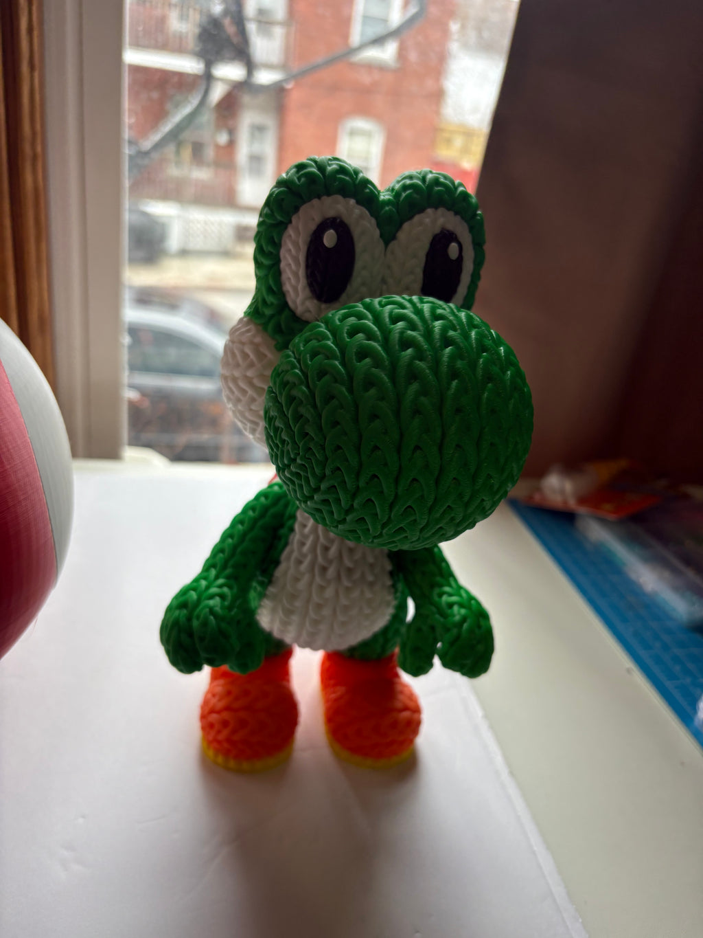Yoshi 3D Printed  Crochet Style – 10” Collectible  Super Mario