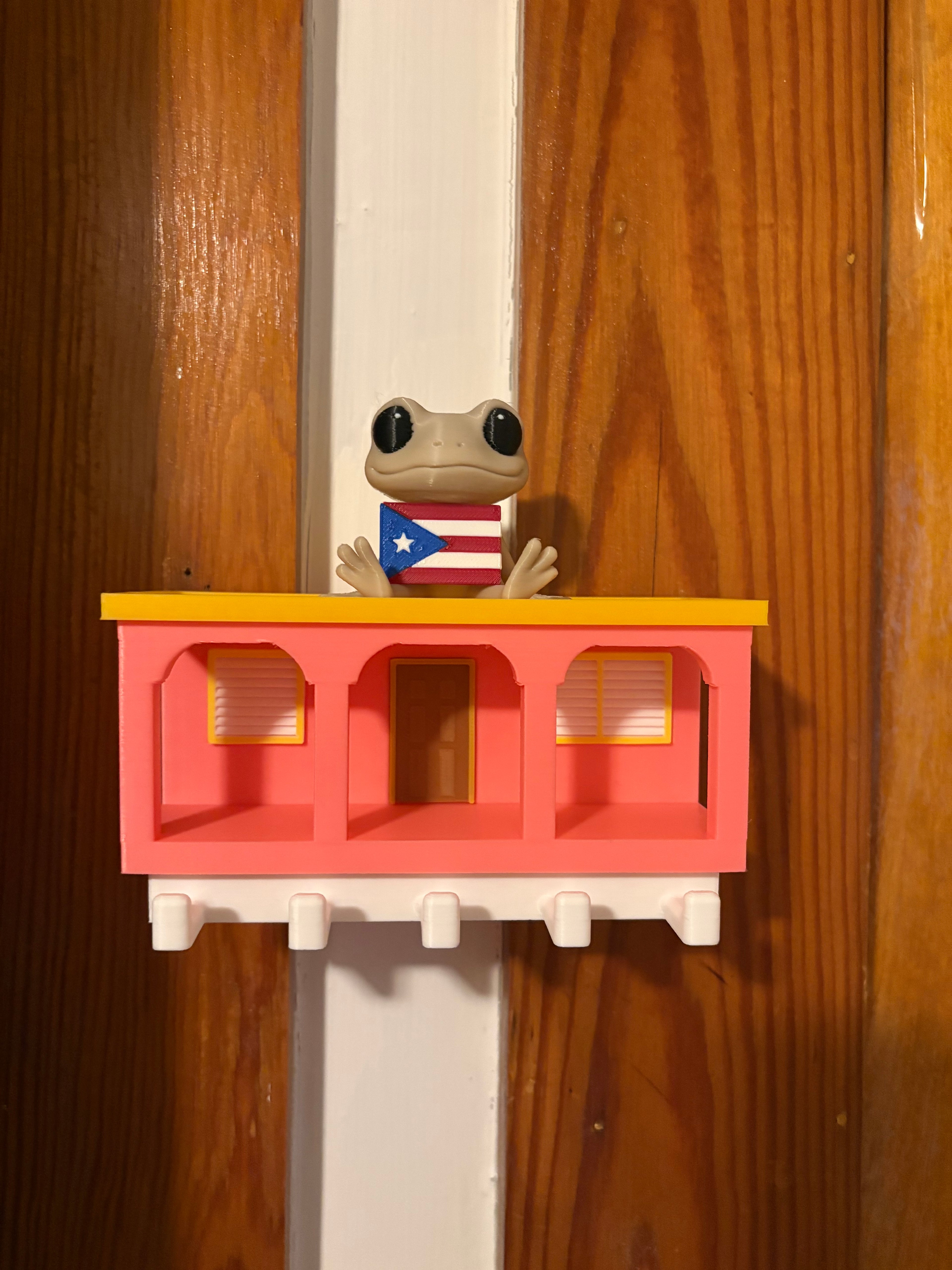 La Casita Bad Bunny Con él coqui 3D Printed Key Holder | Colorful Home Decor