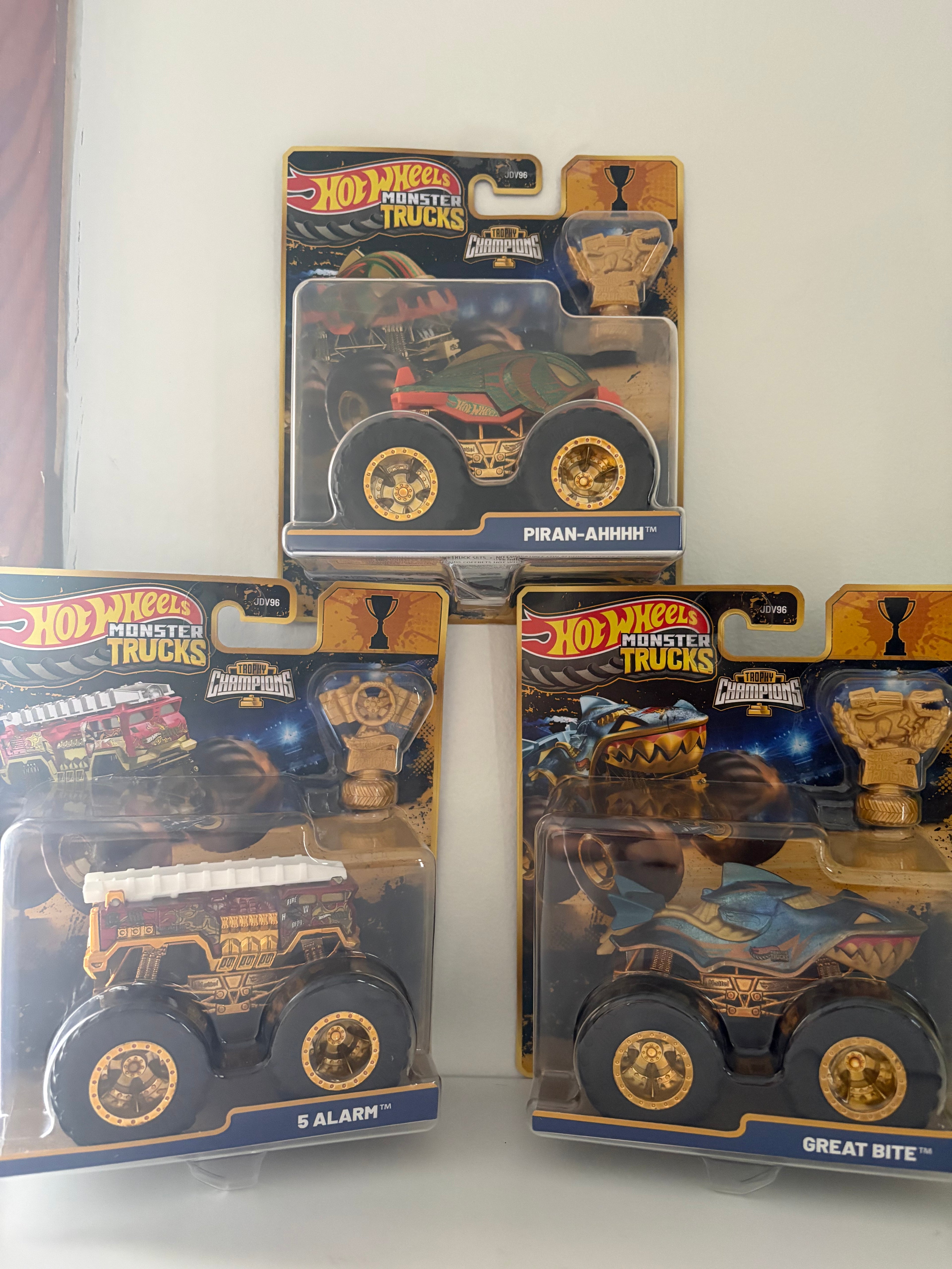 Hot Wheels Monster Trucks Trophy Champions Collection – 3 Pack