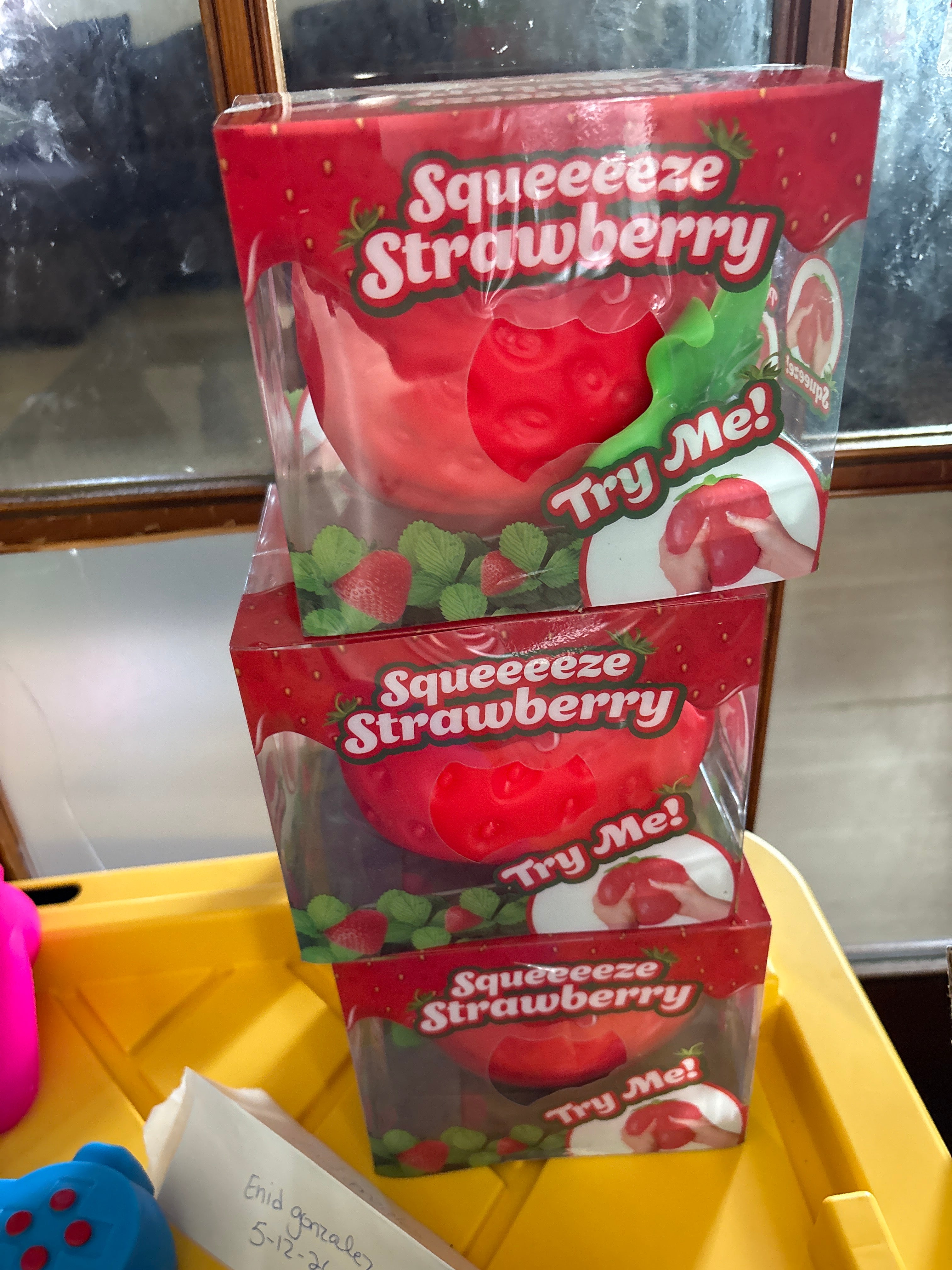 Squeezy Strawberry Jumbo Sensory Squishy Toy Stress Relief Fidget Toy