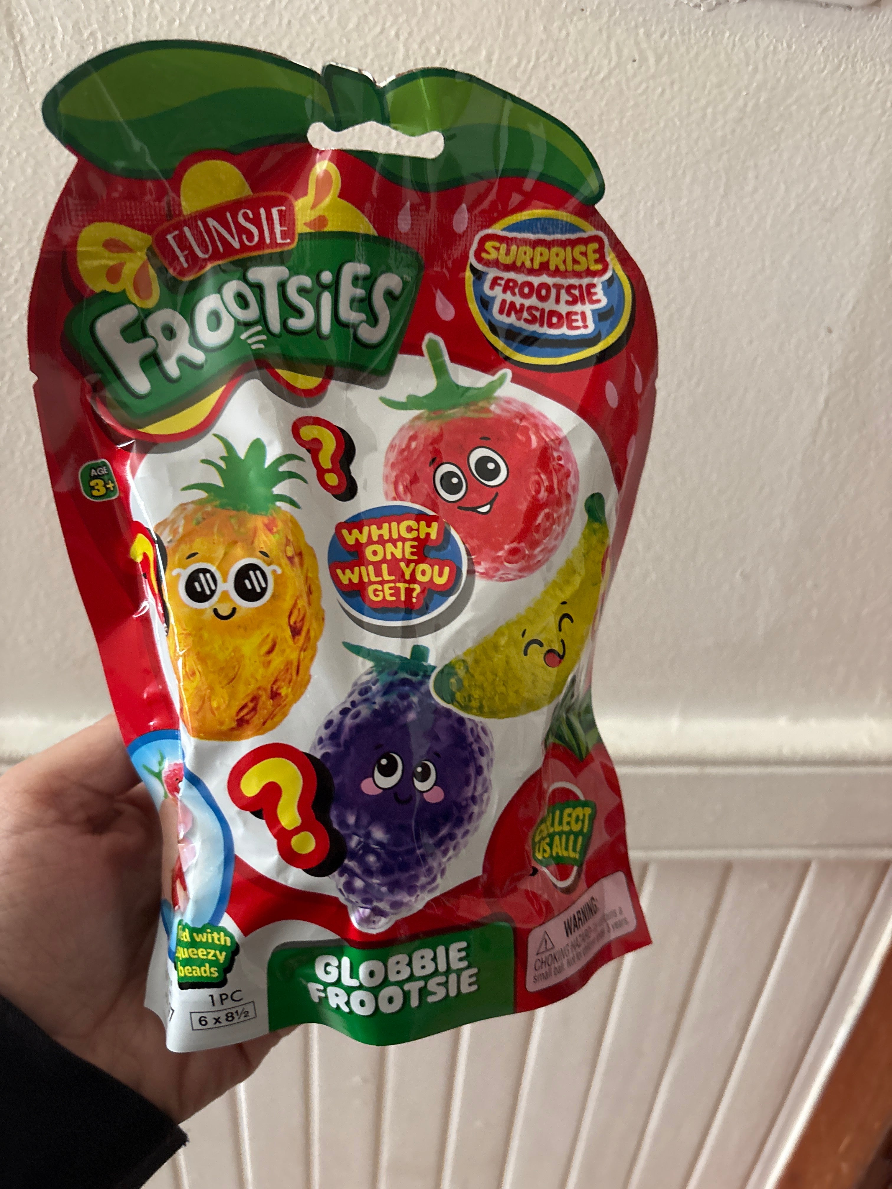 Funsie Frootsies Globbie Frootsie Surprise Squishy Toy Sensory Bead Filled Fruit Rando