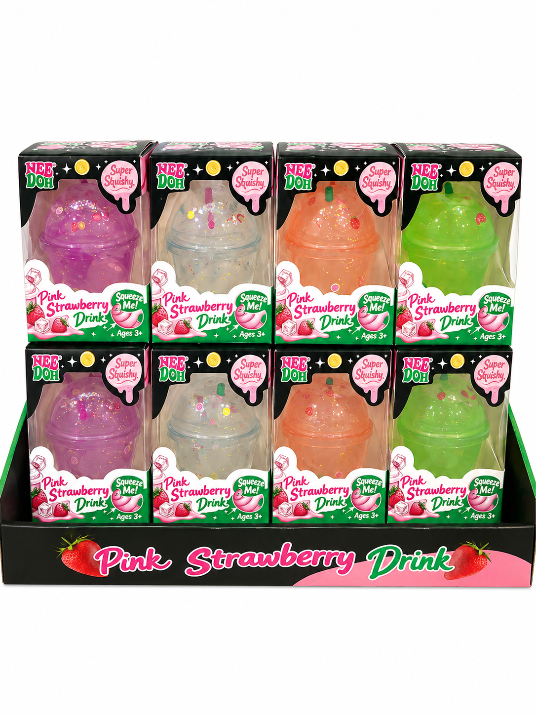 Jumbo Pink Strawberry Drink Squishy