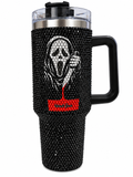 Scream Ghostface Rhinestone Tumbler with Handle