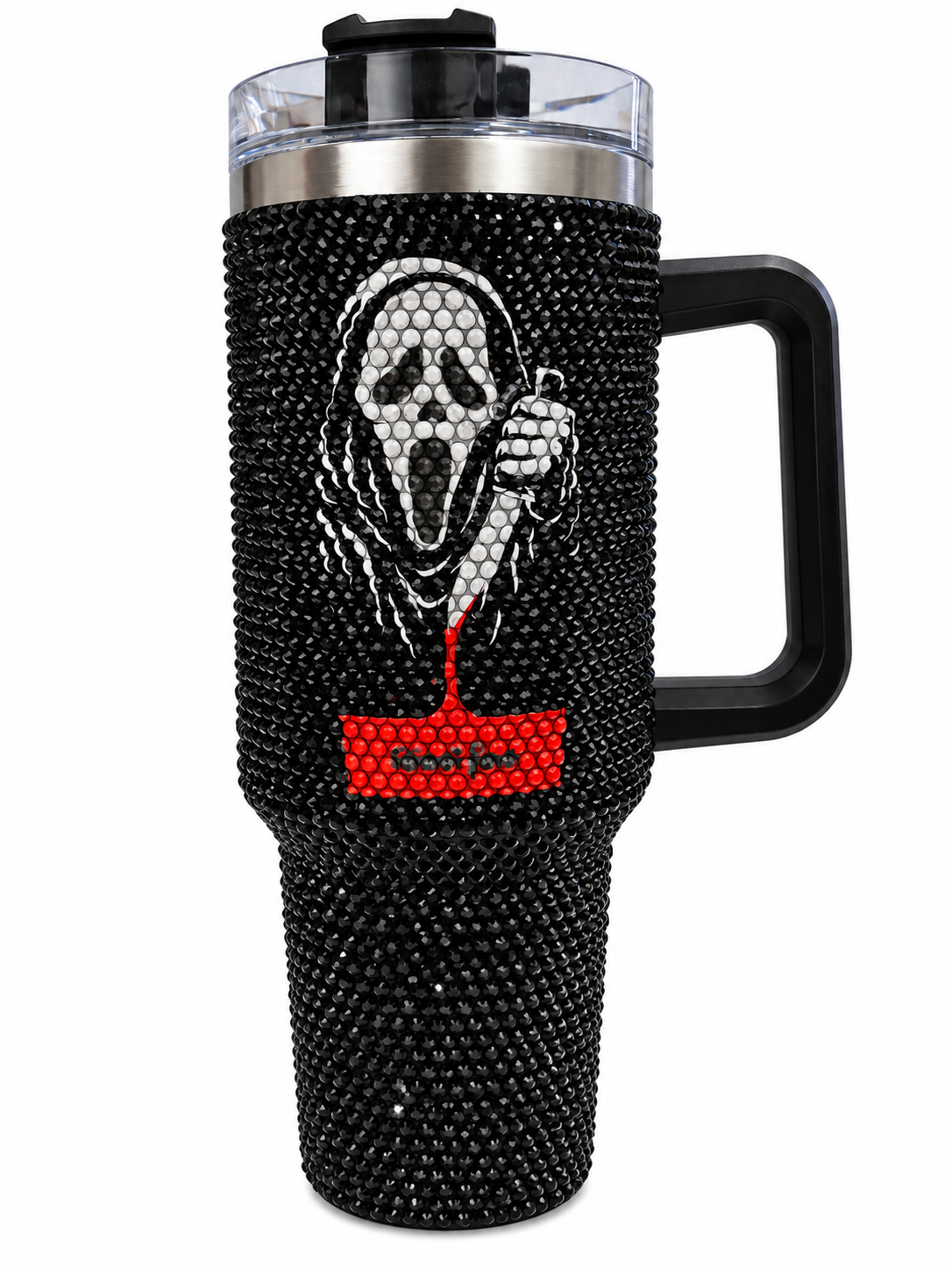 Scream Ghostface Rhinestone Tumbler with Handle