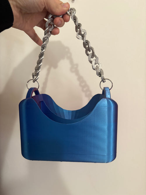 Custom 3D Printed Handbag Pink Chain Purse Luxury Style