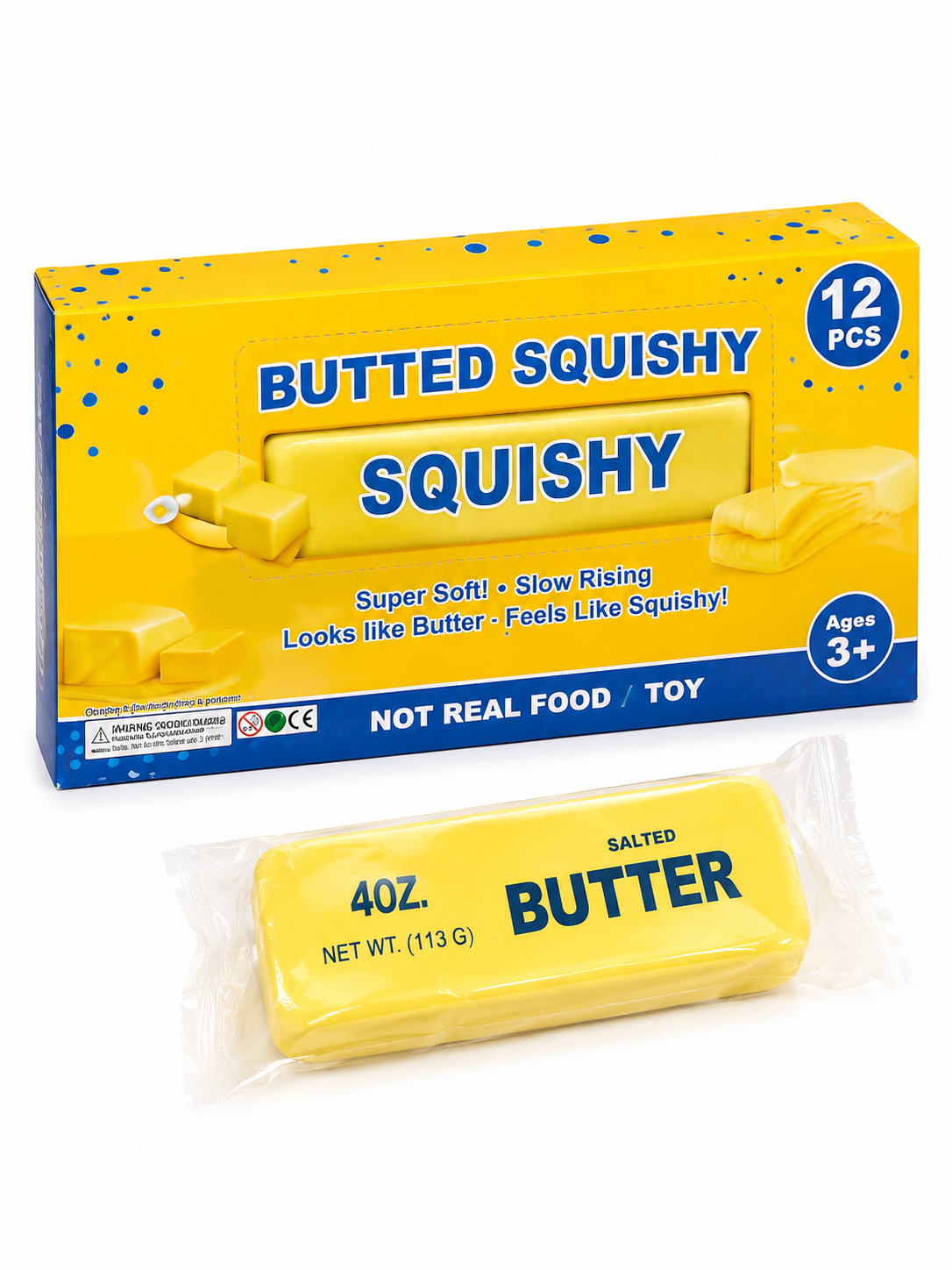 Butter Squishy – 4 oz Salted Butter | Super Soft Slow Rise |