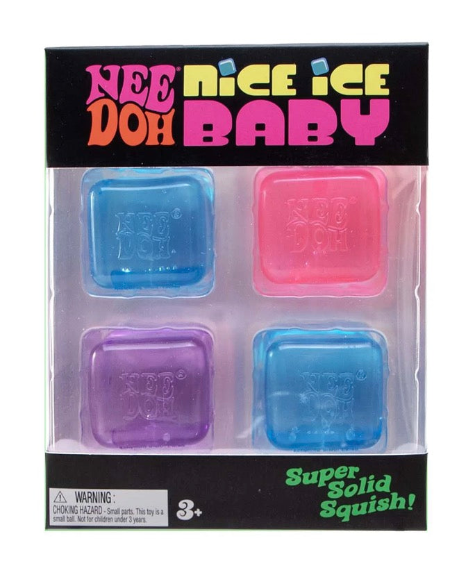 NeeDoh Nice Ice Baby Super Solid Squish 4 Pack Sensory