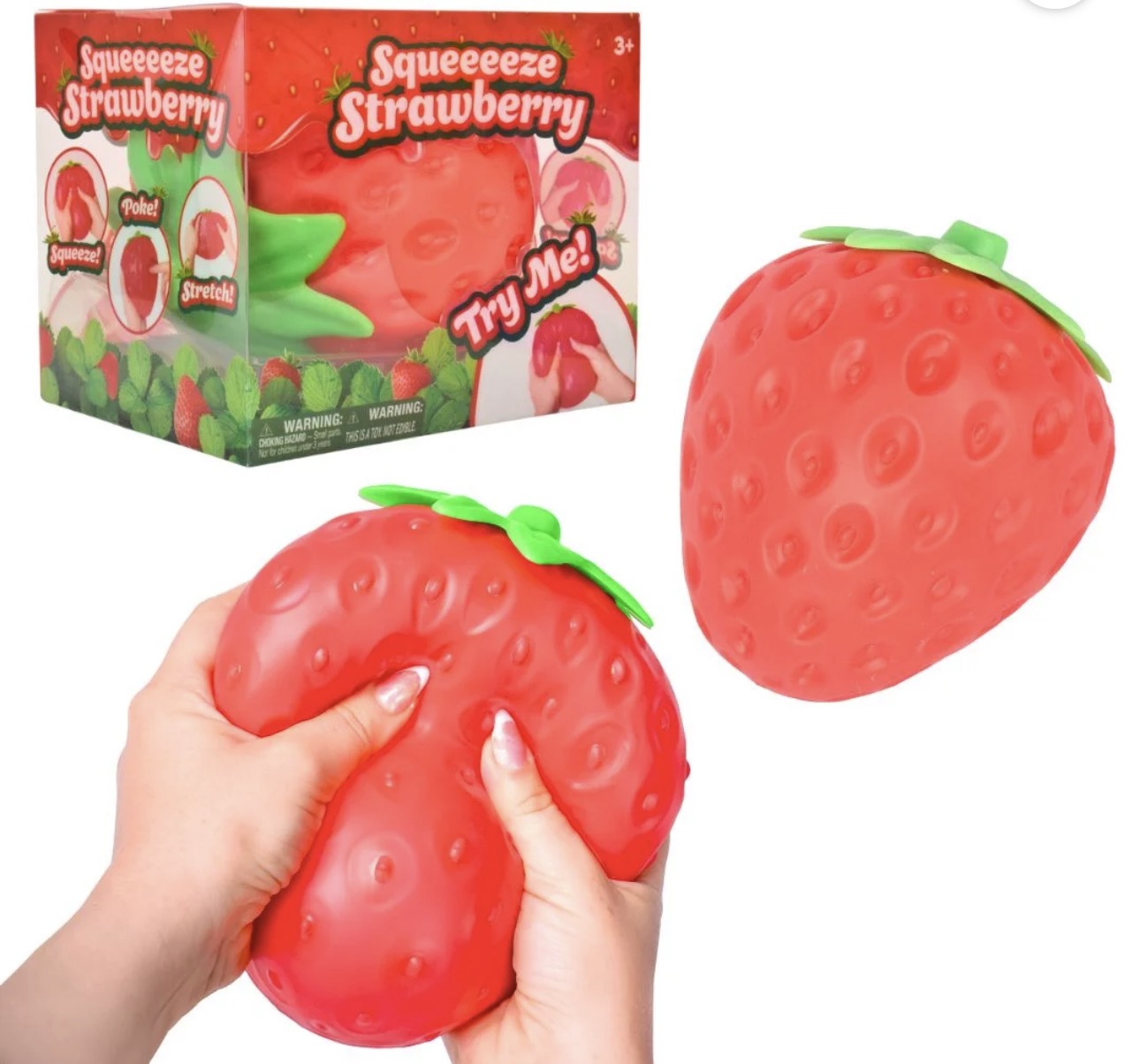 Squeezy Strawberry Jumbo Sensory Squishy Toy Stress Relief Fidget Toy