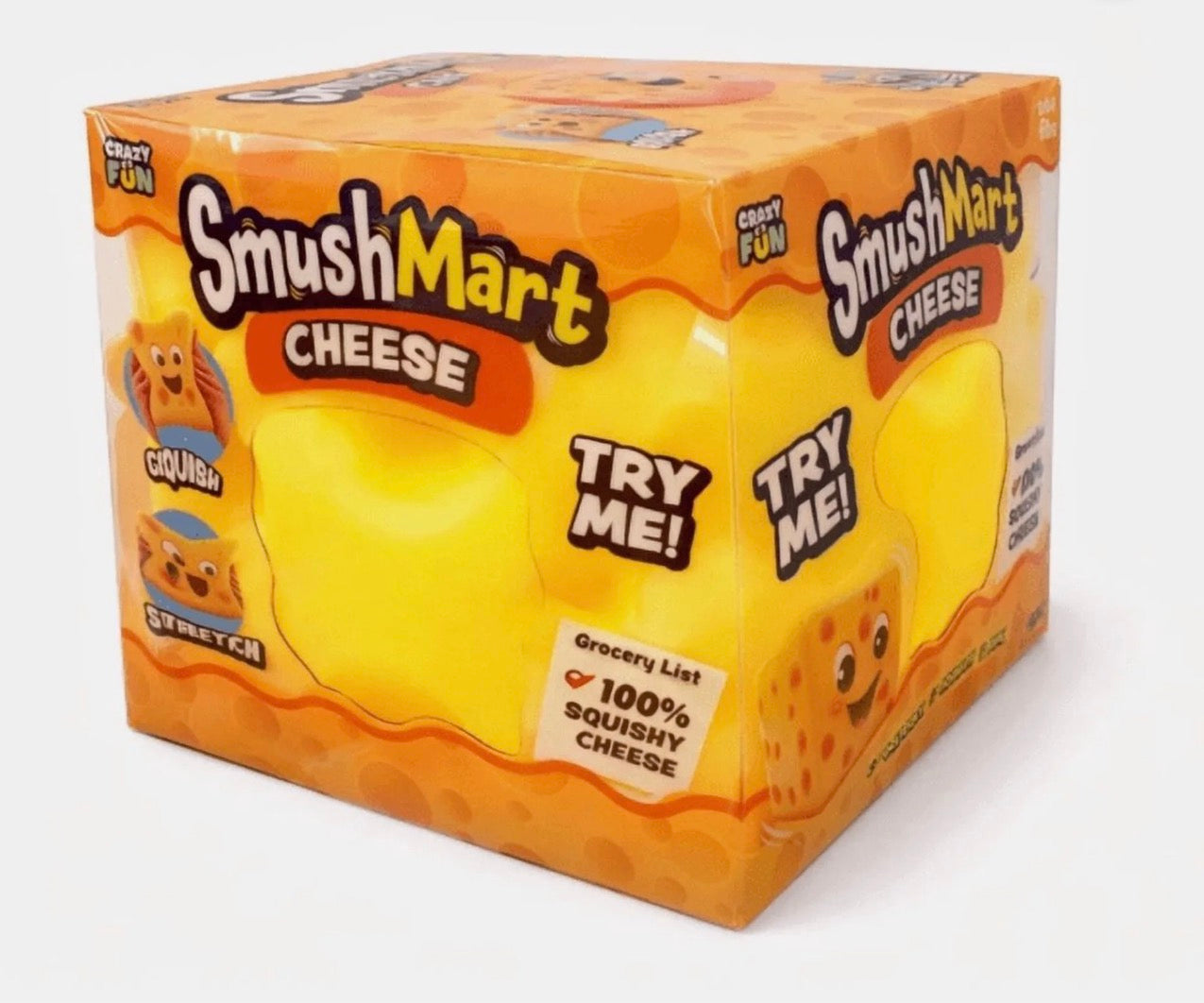 SmushMart Cheese Squishy Stress Toy – Jumbo Cheese Block Sensory Fidget