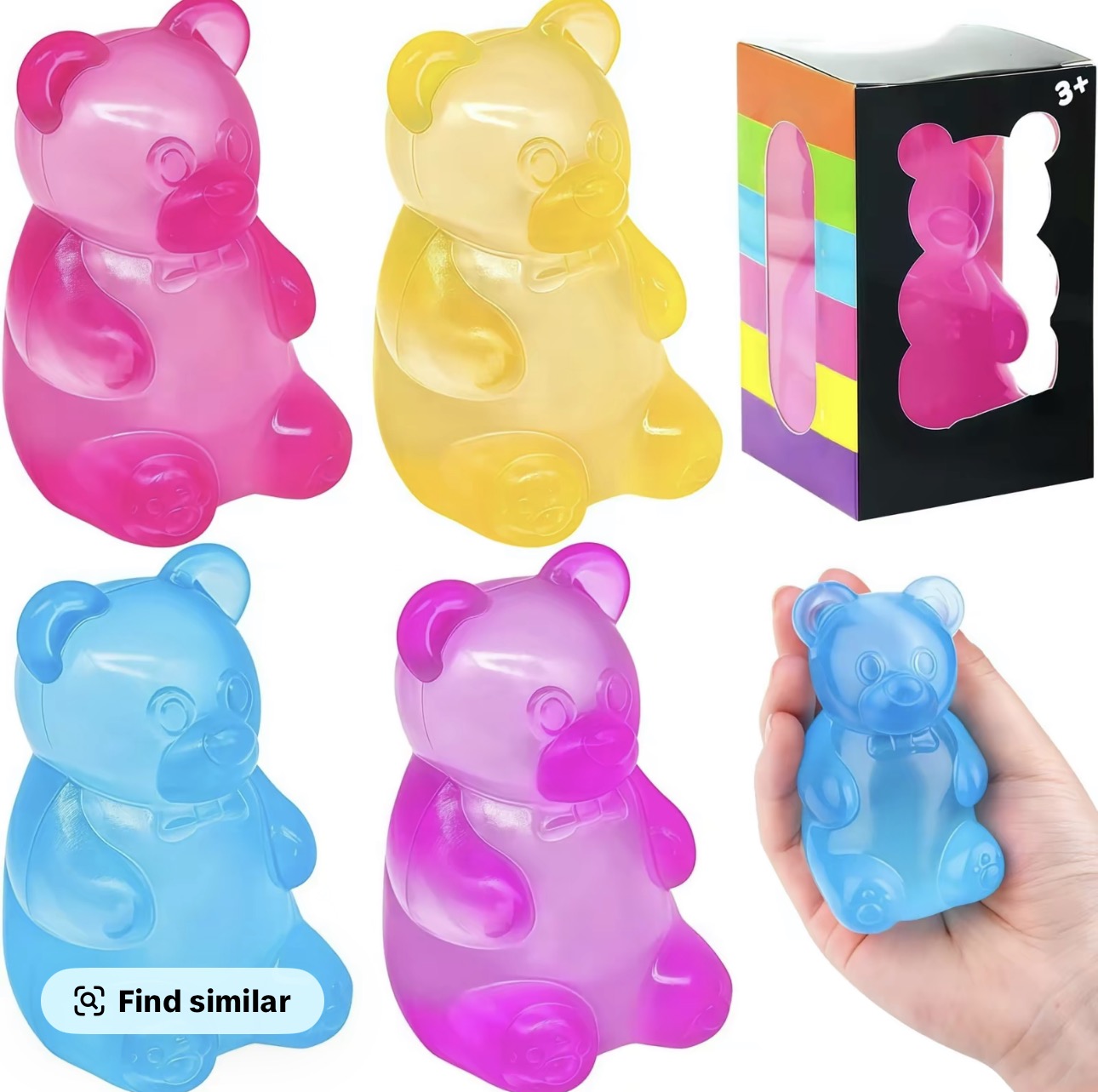 Gummy Bear Squishy Toy Kawaii Squeeze Stress Relief Candy Style