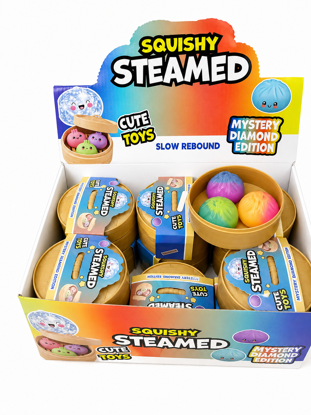 Cute Toys Squishy Steamed Mystery Diamond Edition