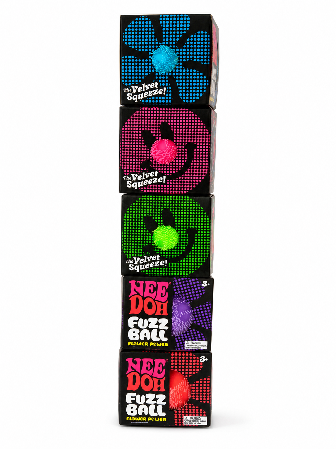 NeeDoh Fuzz Ball Flower Power Squishy – Assorted Colors