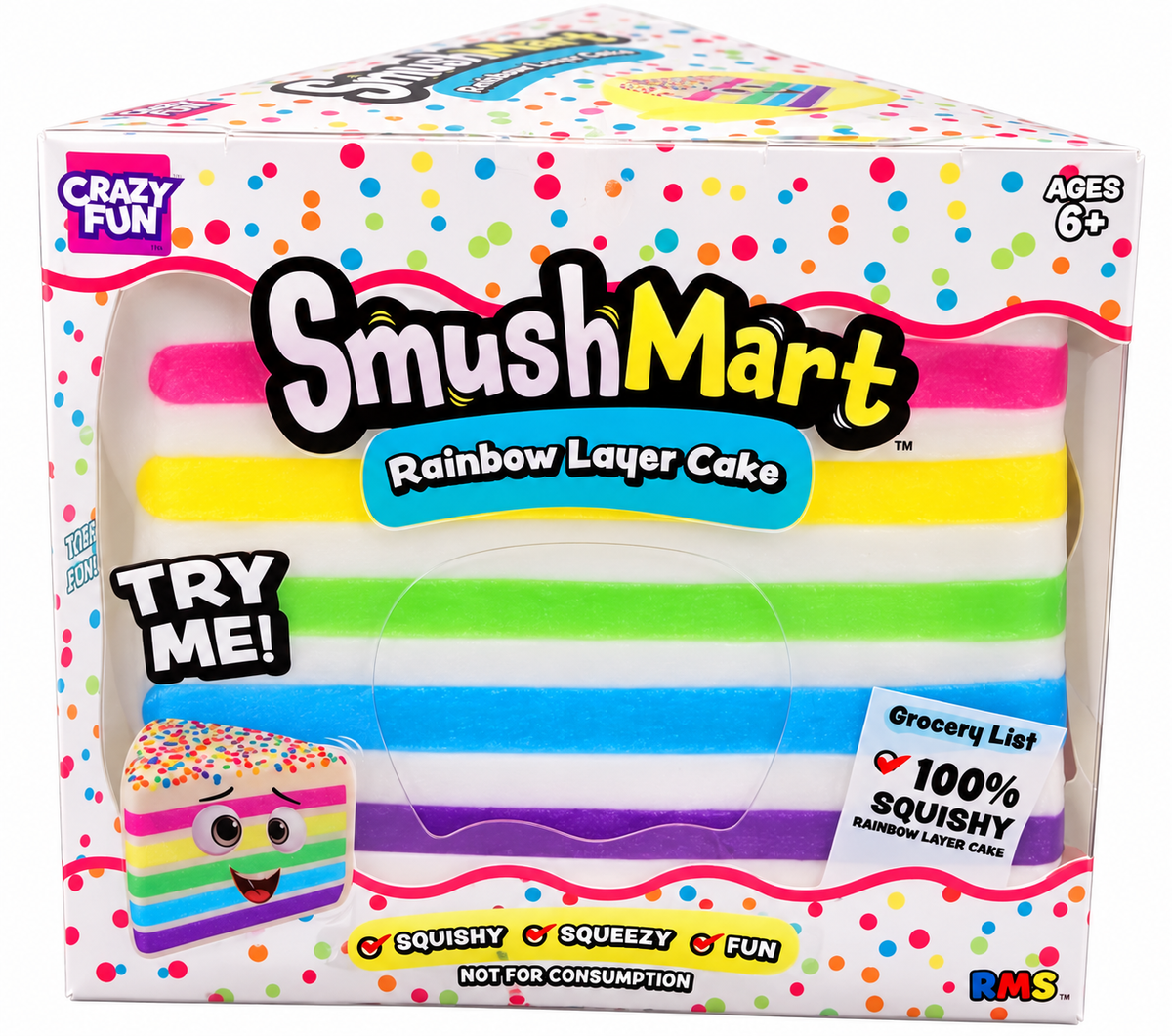 Smush Mart Rainbow Layer Cake Jumbo Squishy