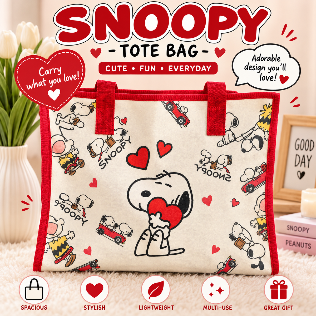 Snoopy tote bag
