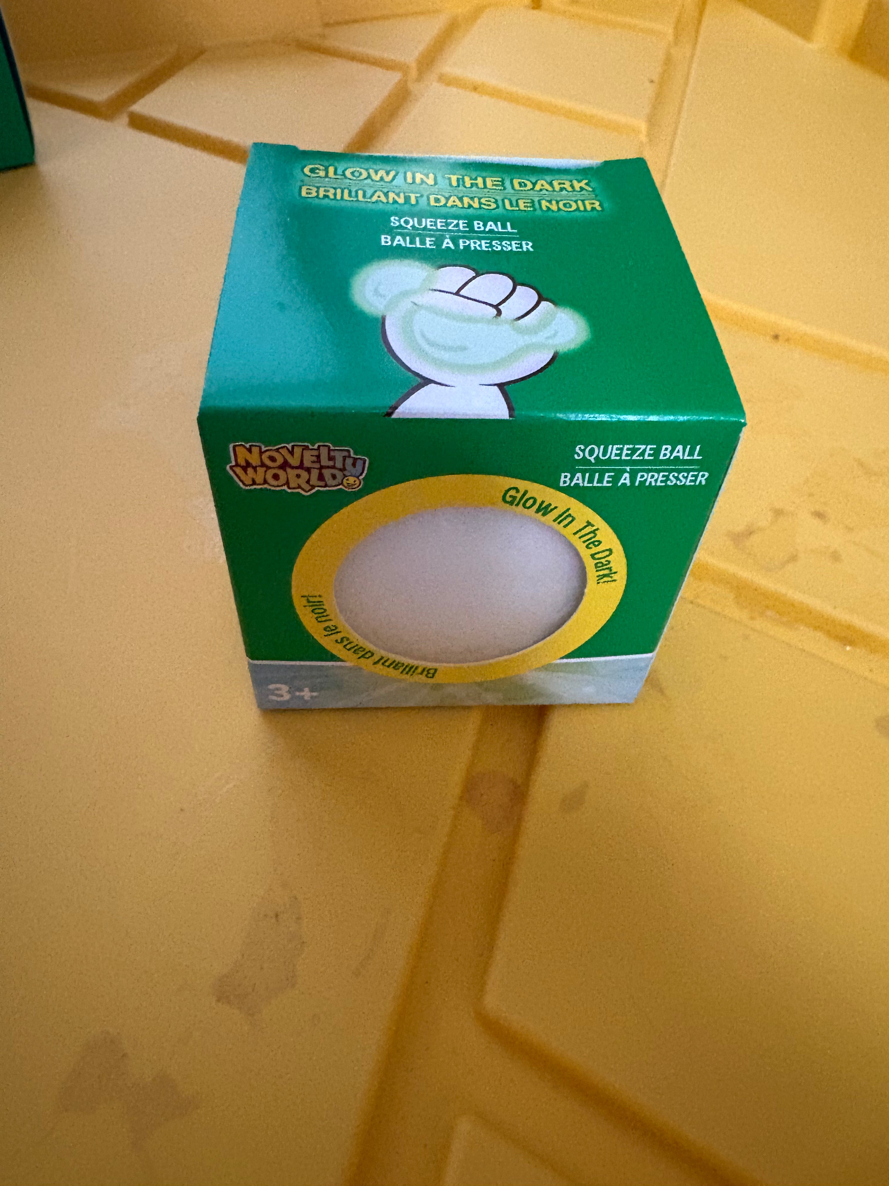 Glow in the dark squishy ball