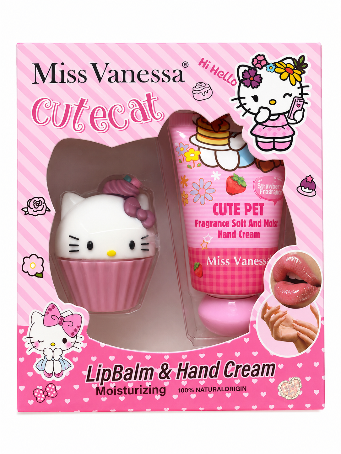 Hello kitty lip Balm and hand cream