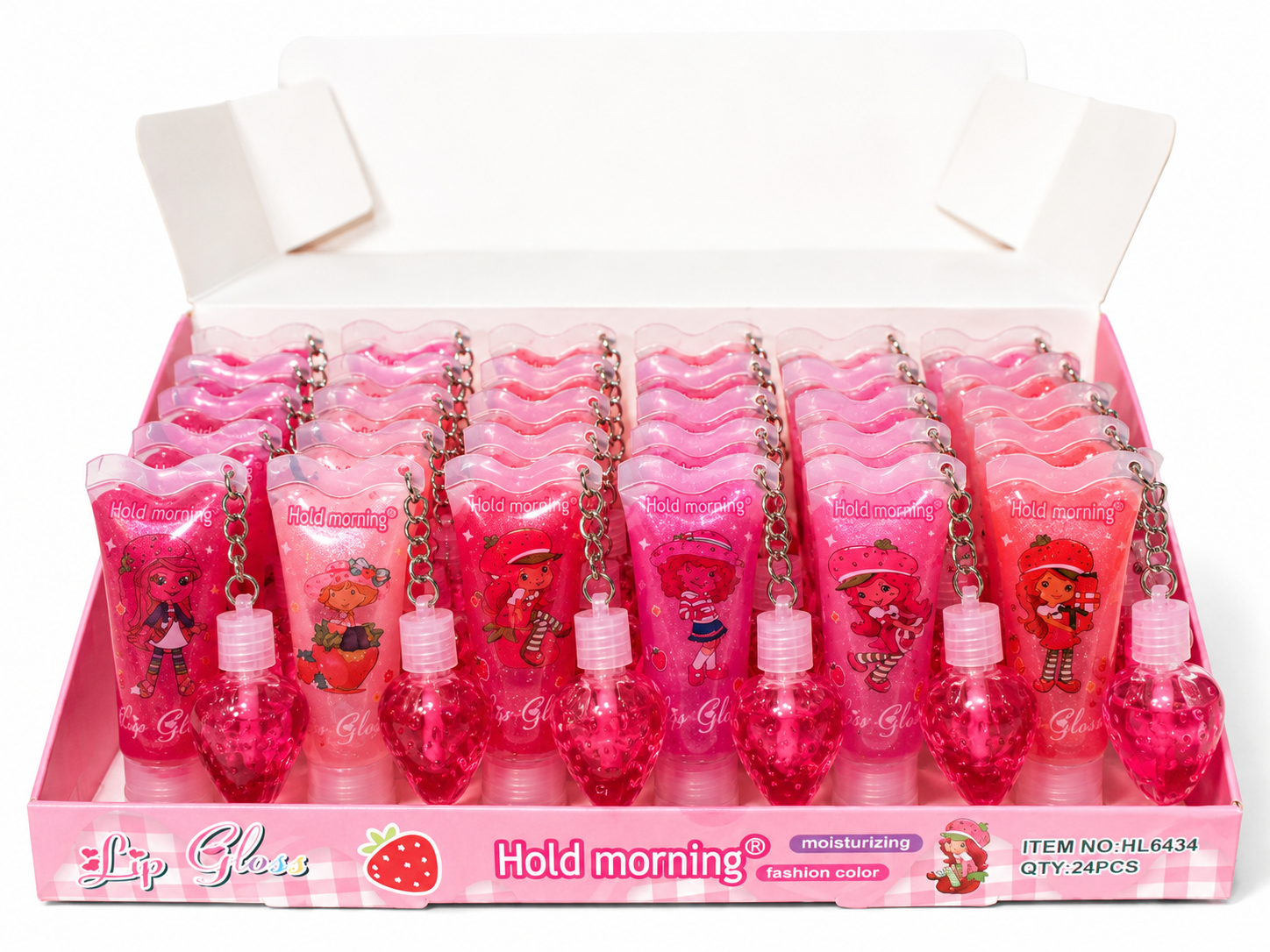 Hold Morning Strawberry Lip Gloss Keychain – Cute Moisturizing Lip Gloss